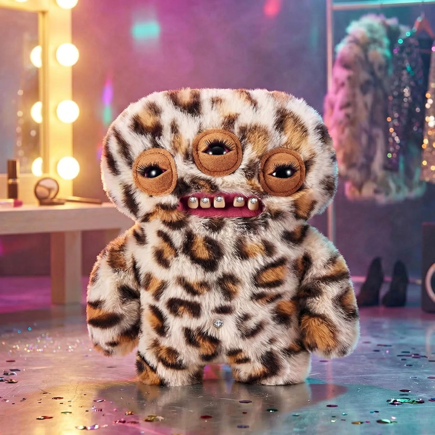 9 Inch Plush Collectible Toy (Annoyed Alien) Featuring Funny Ugly Monster Designs with Fierce Attitude & Bold Style