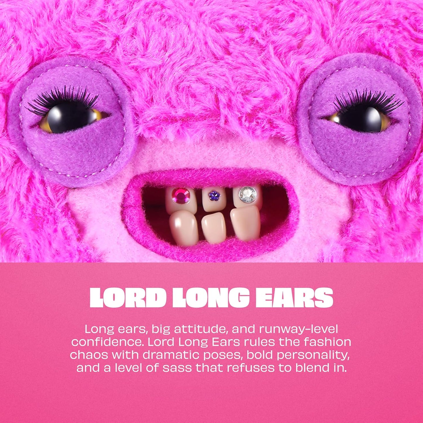 Plush Collectible Toy (Lord Long Ears) Featuring Funny Ugly Monster Designs with Fierce Attitude, Bold Style & Unsettling Expressions